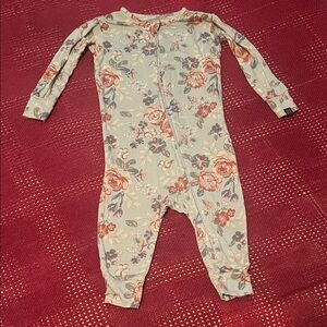 Modern Moments by Gerber Floral Zip-Front One-Piece Romper - Flowers